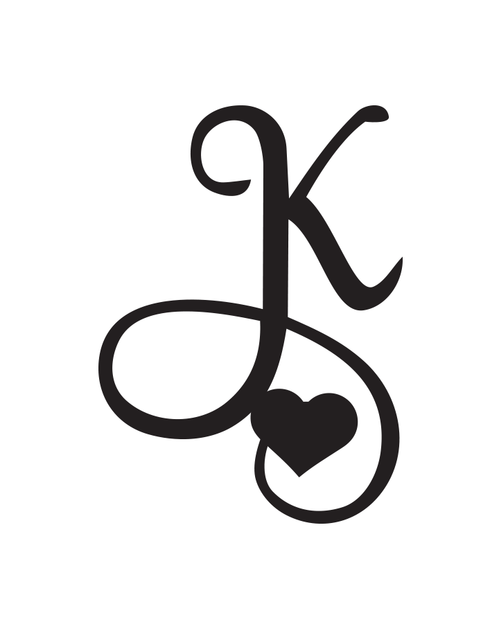 Signature Heart Initial Tattoo InkUp