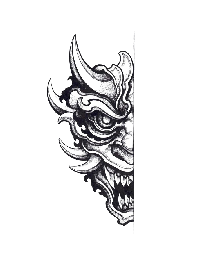 Side Oni Mask InkUp