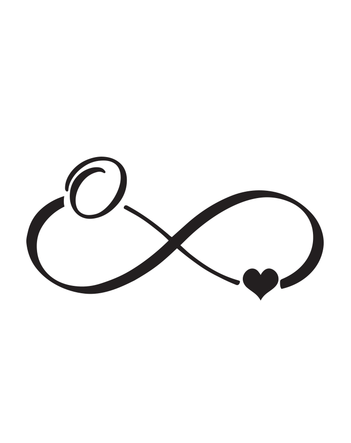 Infinity Heart Initial Tattoo InkUp