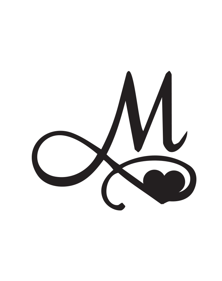 Signature Heart Initial Tattoo InkUp