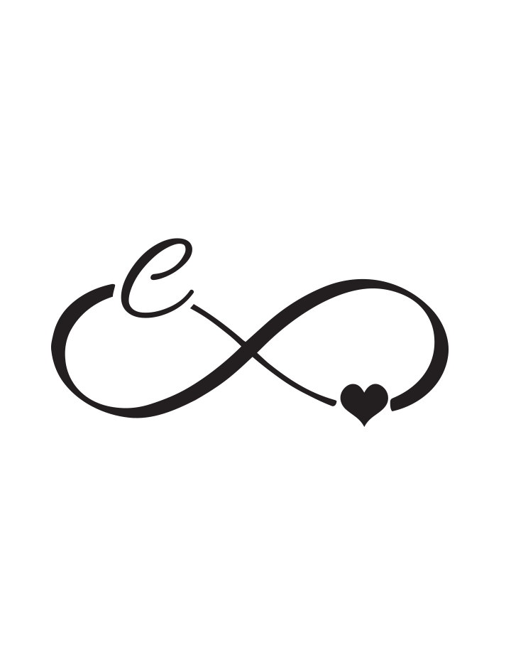 Infinity Heart Initial Tattoo InkUp