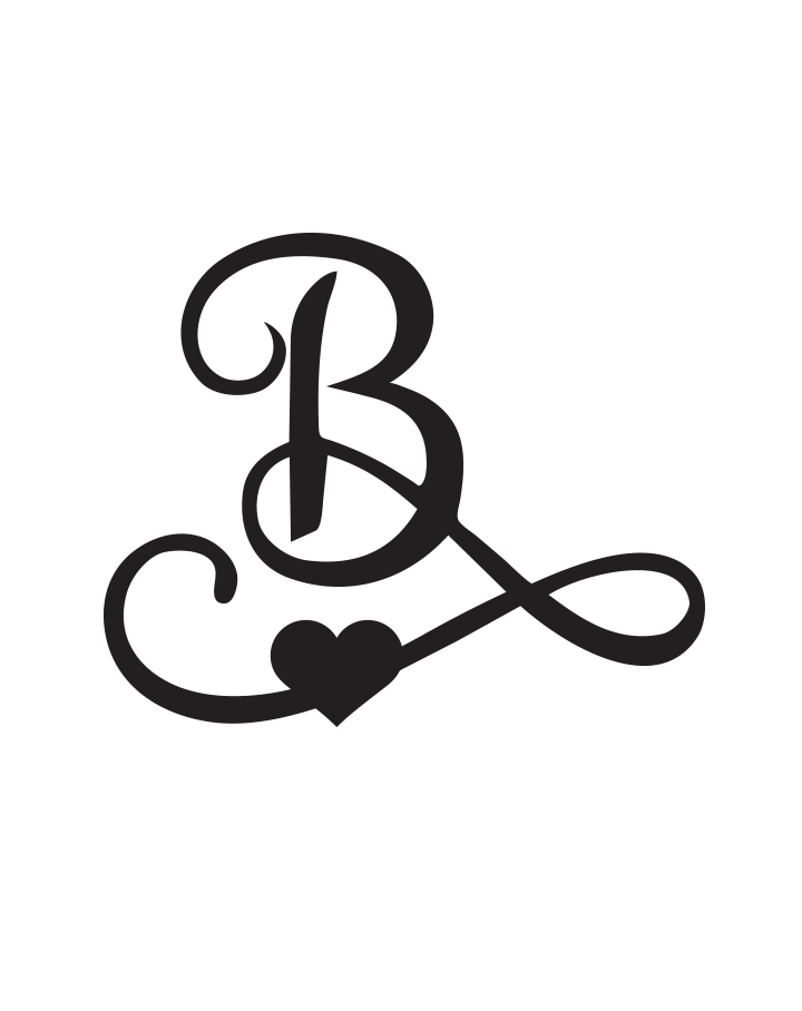 Signature Heart Initial Tattoo InkUp