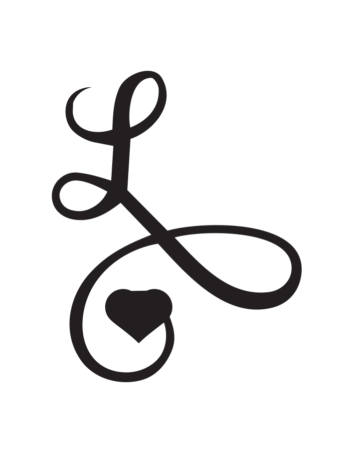 Signature Heart Initial Tattoo InkUp
