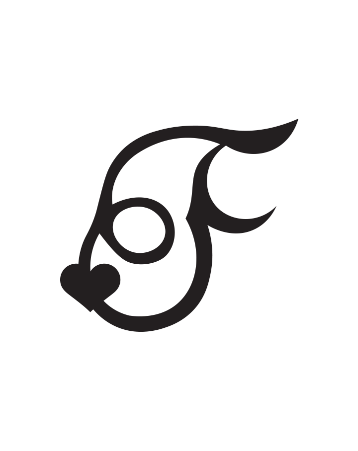 Signature Heart Initial Tattoo InkUp