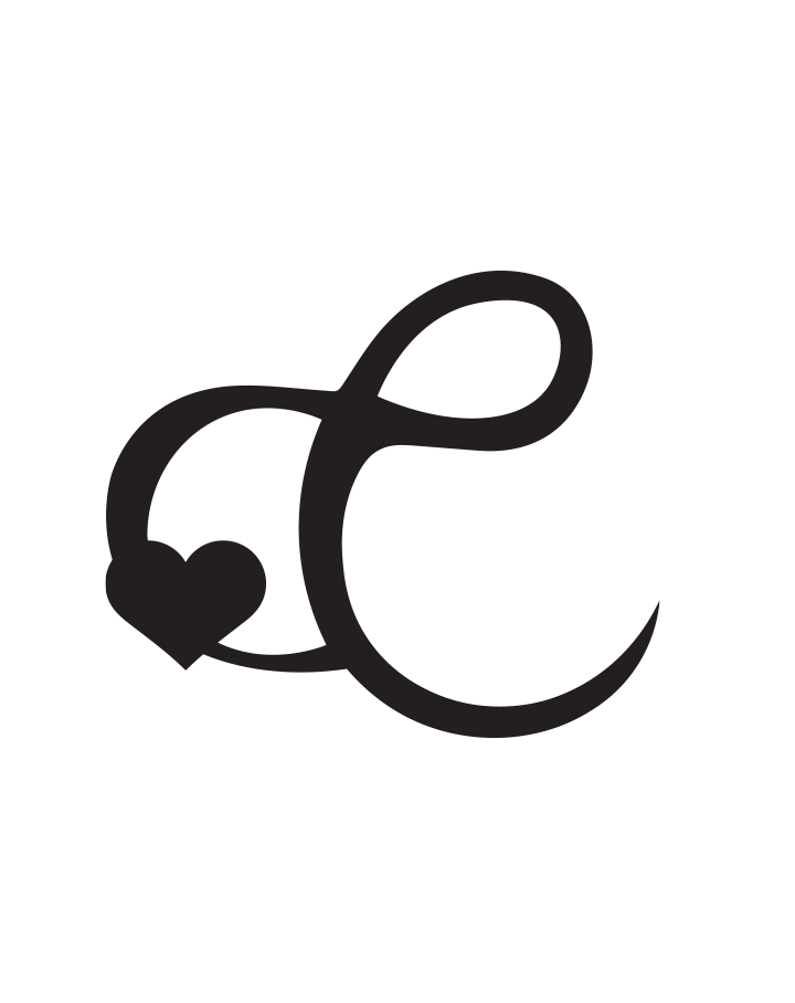 Signature Heart Initial Tattoo InkUp