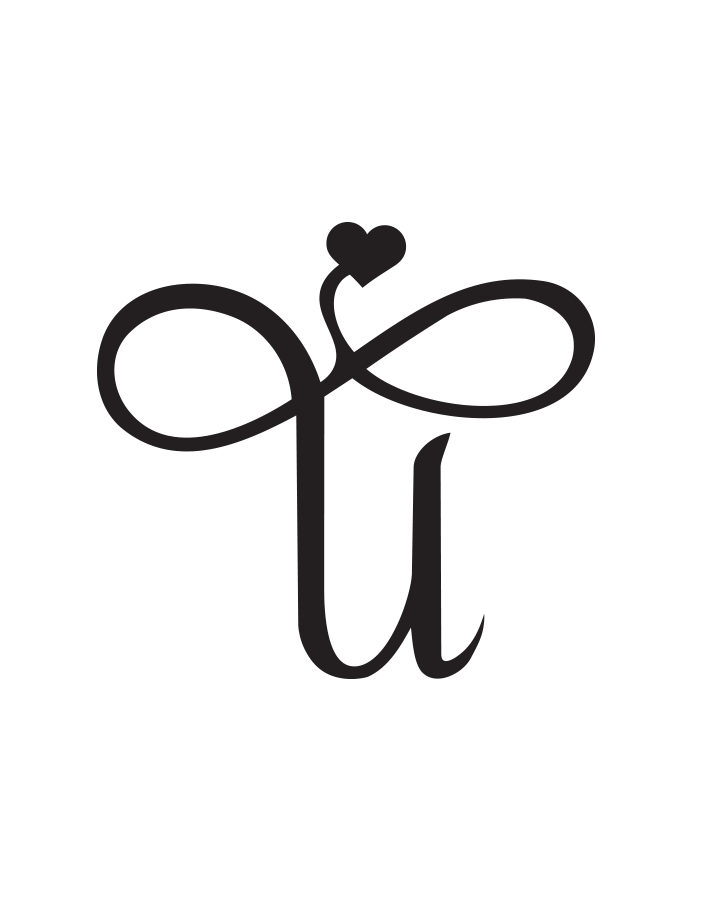 Signature Heart Initial Tattoo InkUp