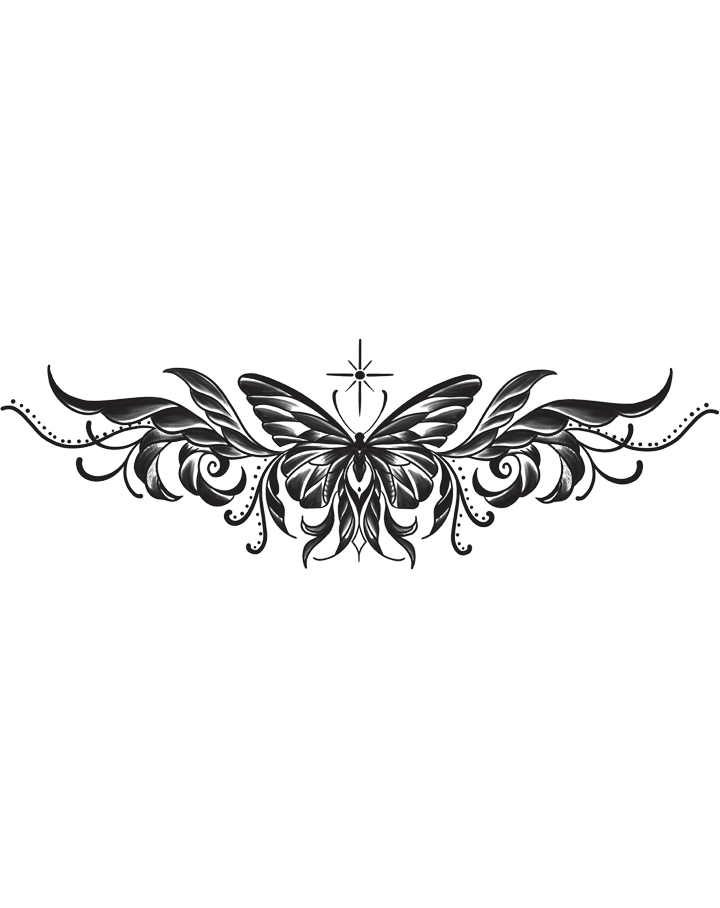 Noir Butterfly Bloom InkUp