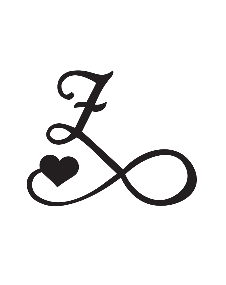 Signature Heart Initial Tattoo InkUp