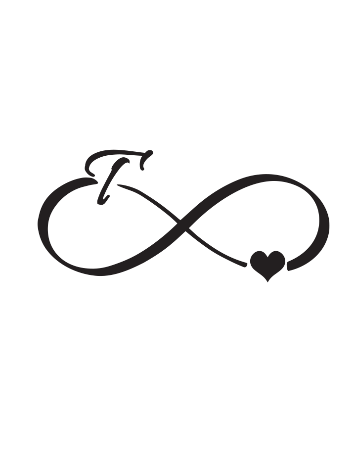 Infinity Heart Initial Tattoo InkUp
