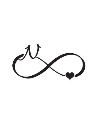 Infinity Heart Initial