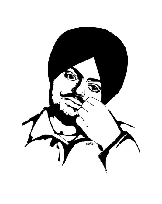 Sidhu Moose Wala Portrait InkUp