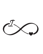 Infinity Heart Initial Tattoo InkUp