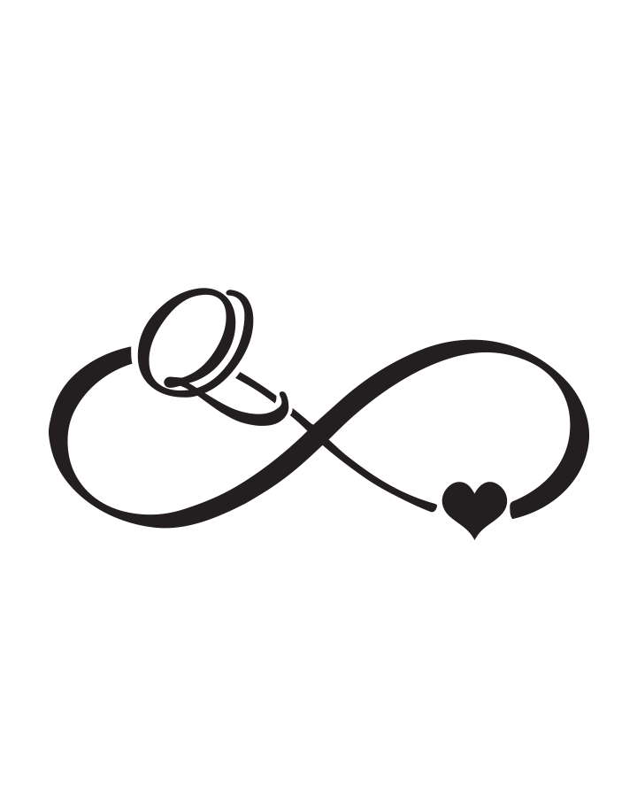 Infinity Heart Initial Tattoo InkUp