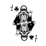Snoop — Snoop Dogg styled as the Jack of Clubs playing card with cannabis accents semi permanent tattoo, 4×4 inch, for forearm or calf