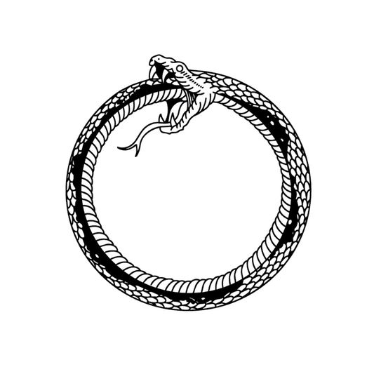 Ouroboros — ouroboros snake circle semi permanent tattoo, 3×3 inch, for inner forearm or shoulder blade