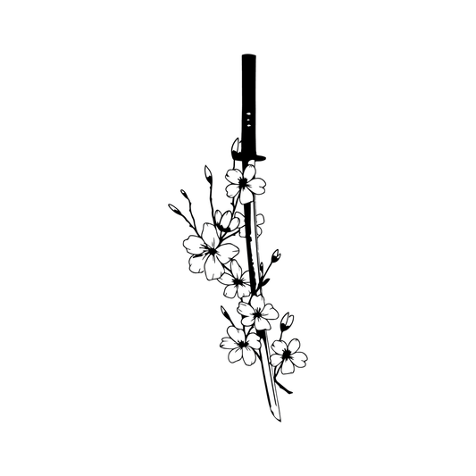 Blooming Shuriken — small four-bladed shuriken semi permanent tattoo, 2×2 inch, for inner forearm or wrist