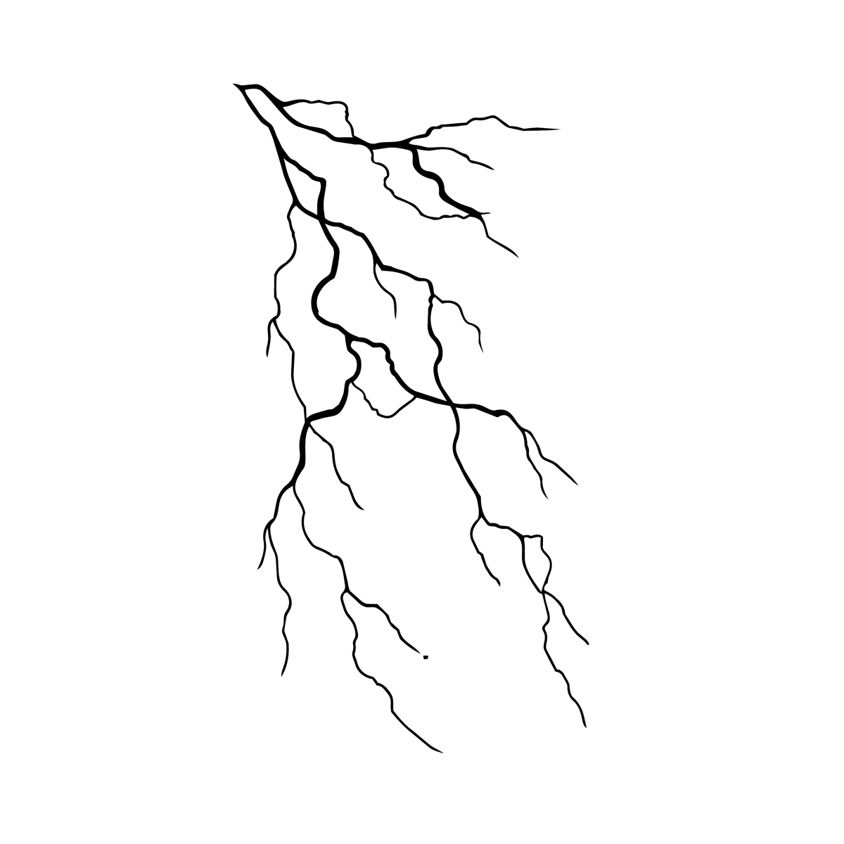 Bolts — lightning bolts cluster semi permanent tattoo, 3×1.5 inch, for inner forearm or wrist