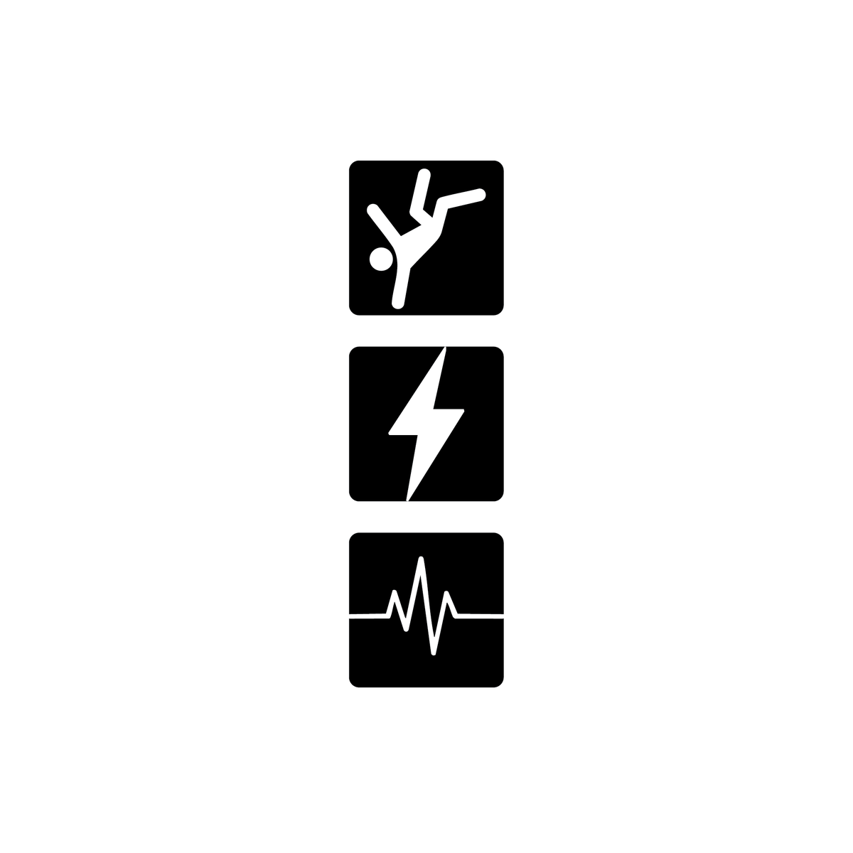 Strike — lightning bolt single minimal semi permanent tattoo, 2×2 inch, for inner forearm or wrist
