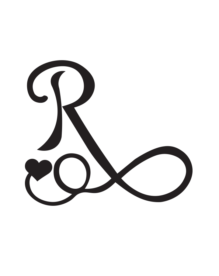 Signature Heart Initial Tattoo InkUp