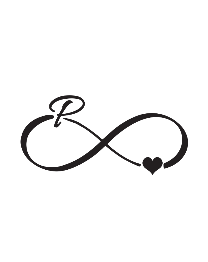 Infinity Heart Initial Tattoo InkUp