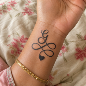Infinity Heart Initial